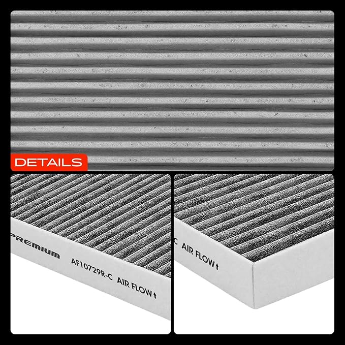 A-Premium Cabin Air Filter with Activated Carbon Compatible with Chrysler, Dodge, Jeep & Ram Models - 200, Sebring, Avenger, Caliber, Journey, Compass, Patriot, 1500, 2500, 3500 - Replace# 5058693AA
