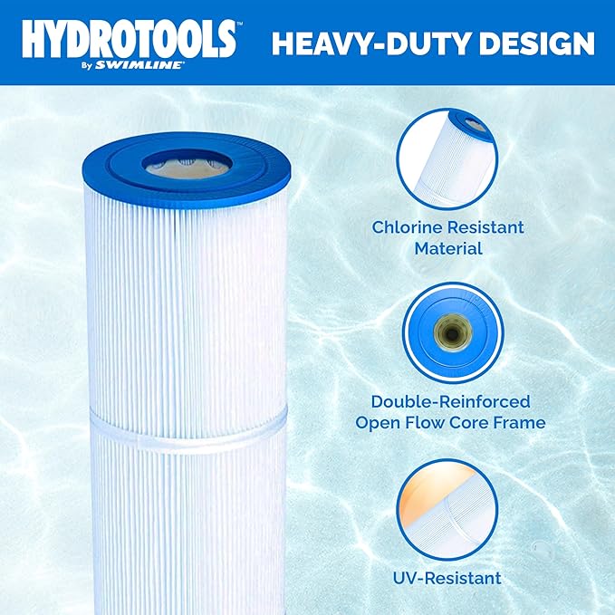 SWIMLINE HYDROTOOLS Above-Ground Pool Replacement Filter Element - 70 Sq. Ft. of High-Performance Filtration Compatible with Most Cartridge Pump Systems
