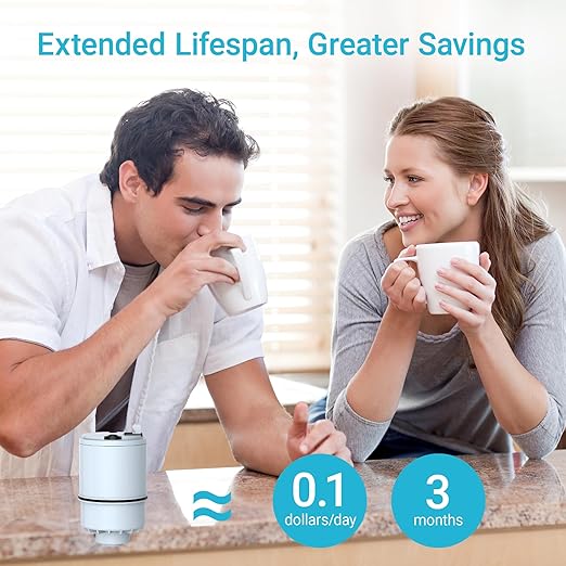 [Alkaline] AQUA CREST CF08D Faucet Filter, Compatible with All PUR® Plus Water Filter, PUR® Plus RF9999® Faucet Water Filter, 6-Month, 900-Gallon, 3 Pack
