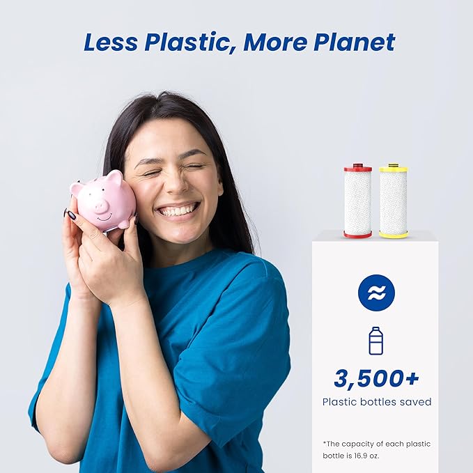 Waterspecialist WS852-R Water Filter, Replacement for Aquasana® AQ-5200R, AQ-6200, Claryum® 2-Stage, AO Smith® AO-US-200-R, 500 Gallons, 2 Filters
