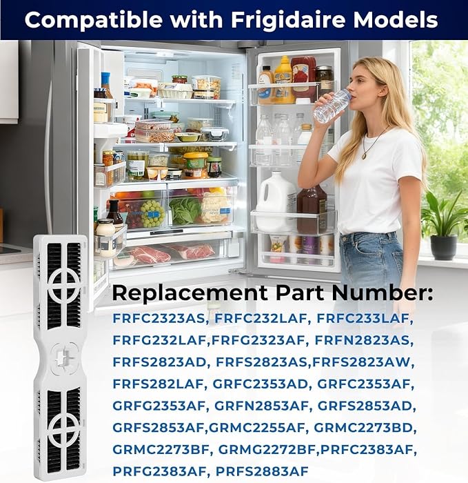 4 PACK Refrigerator Air Filter Replacement of AF-2 RAF-2 Compatible with Frigi-daire FRGPAAF2 PureAir and Elec-trolux ELXPAAF2, Replace for FRFC2323AS FRFC232LAF FRFC233LAF FRFN2823AS Fridge
