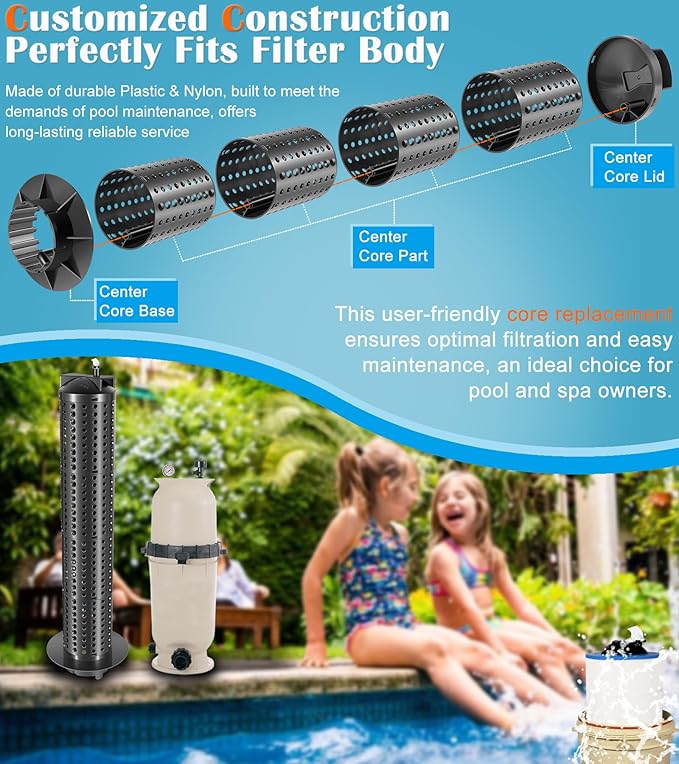 59053800 Pool Filter Center Core Replacement for Clean & Clear Predator 150, 175 and 200 Square Feet Pool/Spa Cartridge Filters CC150 CC200 EC-160353 EC-160355