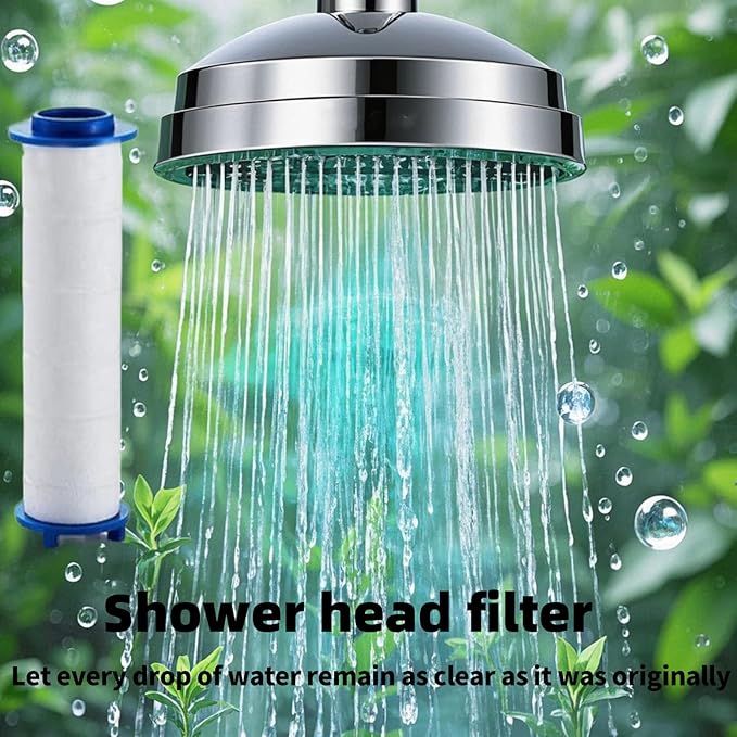 Shower head Filters 10 Pcs, Ion Shower Drops Head Filter, PP Cotton Filtered Shower Handheld, Filter Element Multiple Specifications, Suitable for Different Models of Shower Heads (White, 7cm/2.75in)