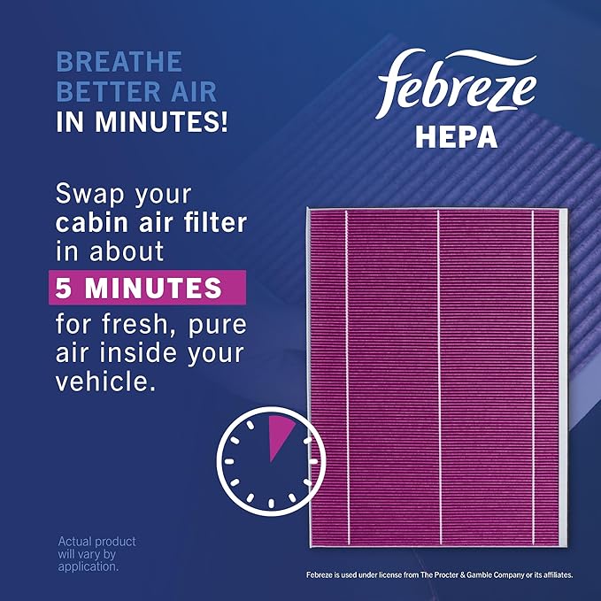 Febreze Odor Control HEPA Cabin Air Filter by PUREFLOW RZ19193H Fits 2018-2027 Volkswagen Tiguan 2.0L; 2019-2025 Jetta 1.4L, Teramont 2.0L; 2018-2023 Atlas 3.6L, Audi Q2 1.4L, TT RS Quattro 2.5L