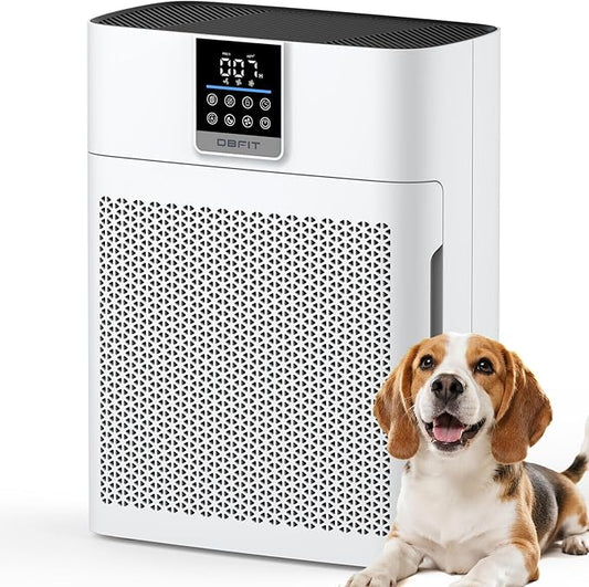 Air Purifiers for Home Large Room up to 2180 Sq Ft, DBFIT HEPA Air Purifier with Washable Nylon Pre-Filter, PM2.5 Air Quality Sensor, Air Cleaner for Pet Hair, Odor, Smoke, Dust, Pollen AP2410