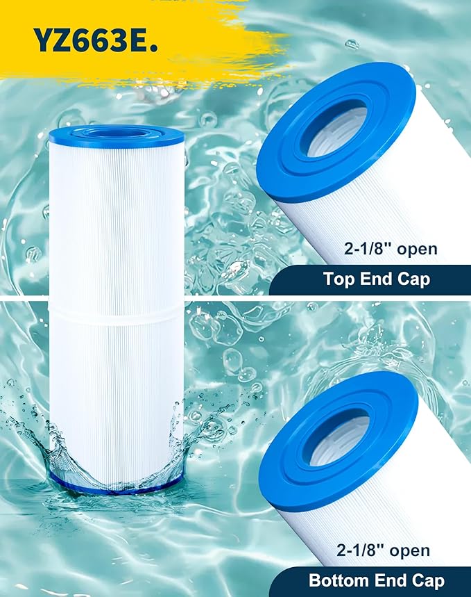 PRB50-In Spa Filter Cartridge Compatible with Unicel C-4950 50Sq.ft Guardian 413-212-02 Filbur Fc-2390 03Fil1600 17-2380 Darlly 40506 1 Pack
