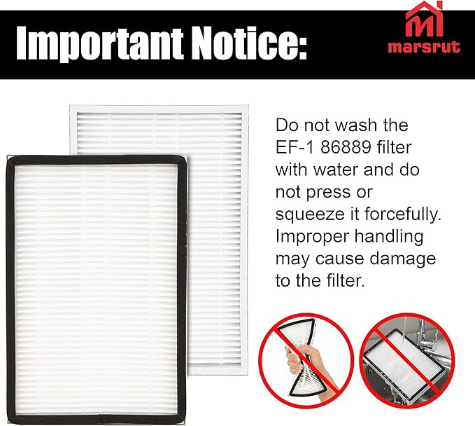 53295 EF-1 HEPA Media Filter #86889 Replacement for Sears Kenmore & Panasonic Upright and Canister Vacuum Cleaner, Exhaust Filter Replace Parts: 20-86889, MC-V199H, KC38KCEN1000