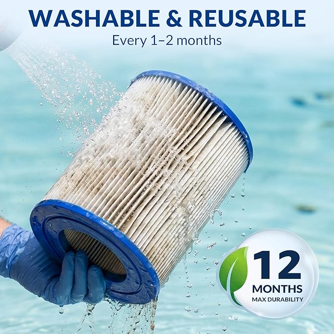 2-Pack PDM28, 461273, FC-9944 Replacement Hot Tub Filter, Compatible with DreamMaker & AquaRest Spa Filter, 7-1/4" x 5-1/2", Pro Series