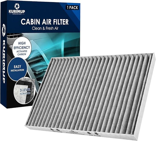 KURIMUP Premium Cabin Air Filter with Activated Carbon,Replacement for CF11663, Fit for Buick Enclave 08-17, Chevrolet Traverse 09-17, GMC Acadia 07-16, Saturn Outlook 07-10.