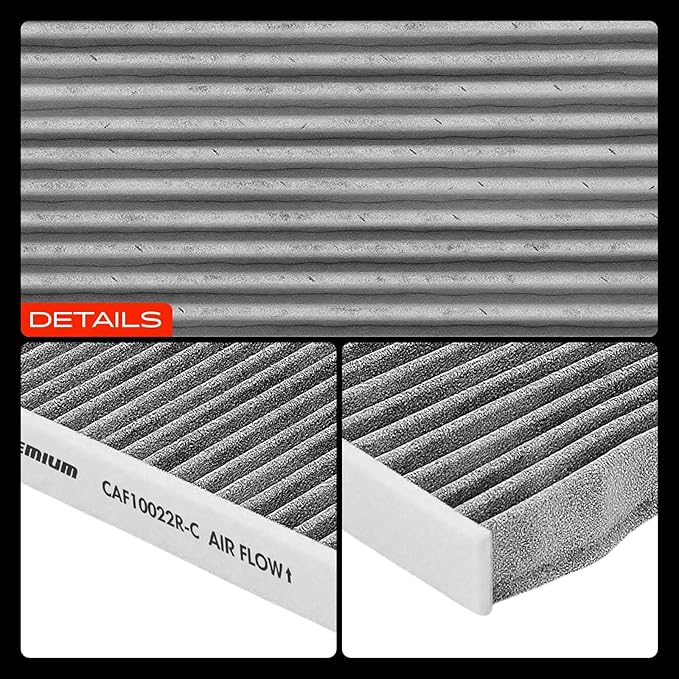 A-Premium Cabin Air Filter with Activated Carbon Compatible with Jeep Gladiator 2020-2022, Wrangler 2018-2023 - 2.0L 3.6L 6.4L - Replace# 68301863AA