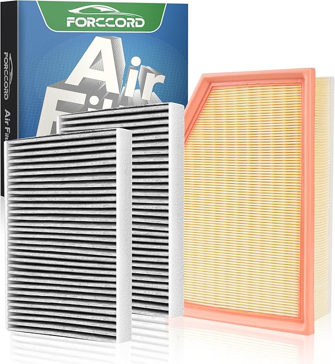 Cabin & Engine Air Filter Kit Fit for 2019-2023 BMW X5 X7 X6 3.0L Only; 2017-2023 BMW 530i / 540i / 530e / 740i / 840i xDrive 2.0L/3.0L Replace#64115a1bdb6 13718691835 (3-Pack Filters)