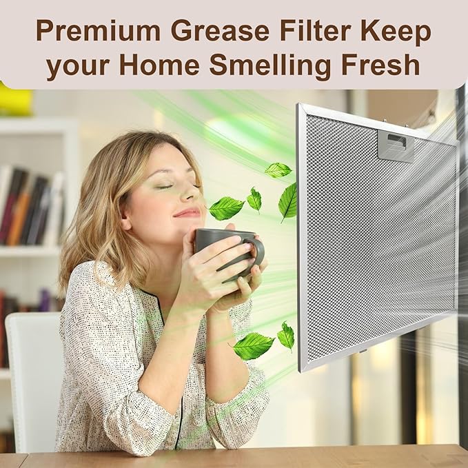 2 Packs Aluminum Mesh Grease Filter Compatible with COSMO COS-5U30 30 in. Delta Collection Ducted Under Cabinet Range Hood
