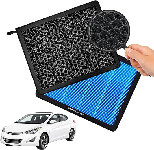 Cabin Air Filter, for Hyundai 2008-2011 Accent, 2007-2016 Elantra, 2014-2018 Kia Forte, 2014-2017 Forte Koup, 2014-2018 Forte5, Honeycomb Structure and Activated Carbon (CF10728)