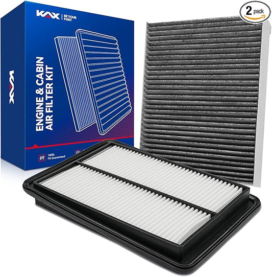 KAX Engine & Cabin Air Filter Kit, Replacement for Nissan Rogue 2014-2020, Rogue Sport 2017-2022, Replace# CA11858 CF11854
