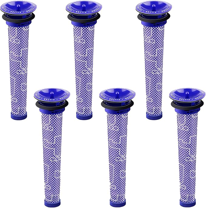SCREENTRONICS Pre Motor Filter Compatible Replacement for Dyson V6 V7 V8 DC58 DC59 DC61 DC62 DC72 DC74 SV03 SV04 SV05 SV06 SV07 SV08 SV09 Absolute Animal Cordless Vacuum Cleaner # 965661-01 (6 Pack)