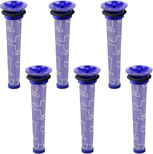 SCREENTRONICS Pre Motor Filter Compatible Replacement for Dyson V6 V7 V8 DC58 DC59 DC61 DC62 DC72 DC74 SV03 SV04 SV05 SV06 SV07 SV08 SV09 Absolute Animal Cordless Vacuum Cleaner # 965661-01 (6 Pack)