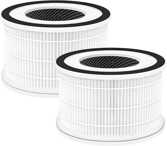 2-Pack True Replacement Filter Compatible with Afloia Fillo/Halo/Mooka Allo, 3-in-1 High Efficiency True Filter for Fillo filter, for Moo ka Allo Filter White