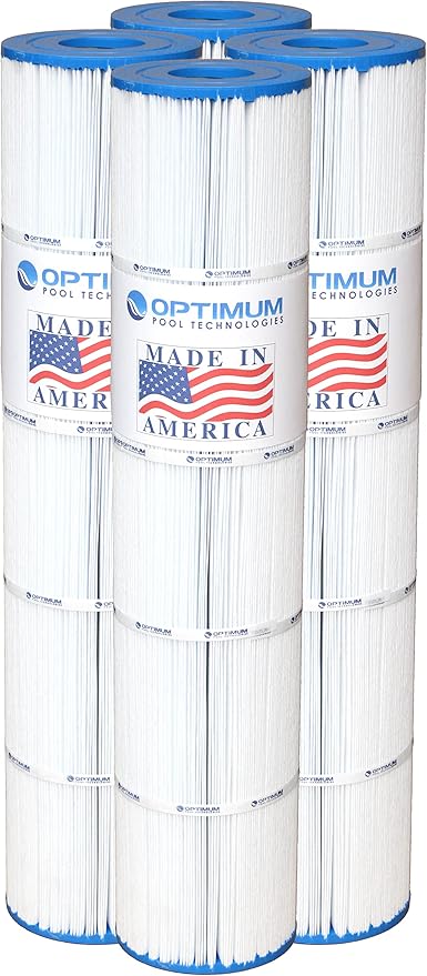 Optimum Pool Technologies Pool Filter 4-Pack, Compatible Replacement for Jandy® CL580 R0357900, Unicel C-7482, Filbur FC-0820, & Pleatco PJAN145 Filter Cartridges