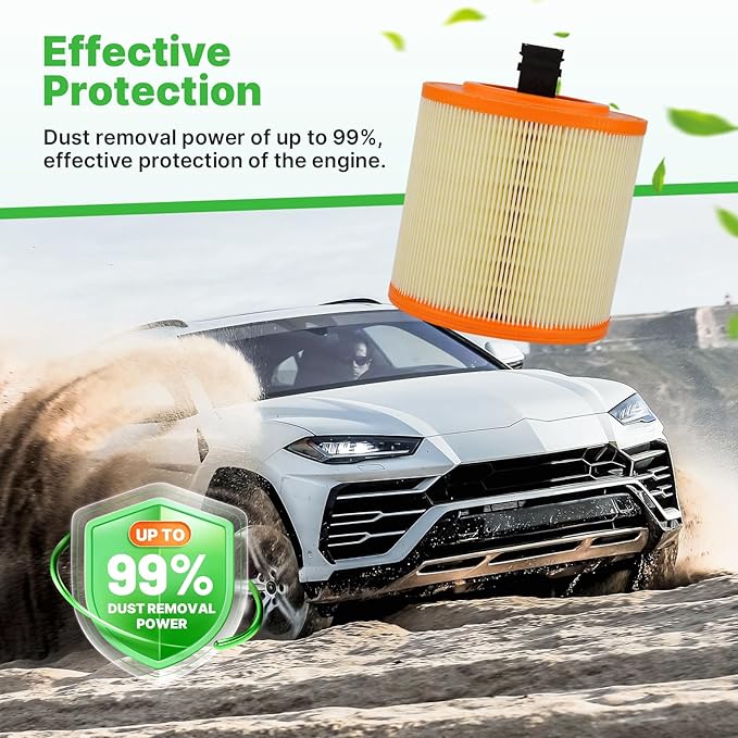 Engine+Cabin Air Filters Kit Fit for 2016-2019 Chevrolet Cruze 4Cyl 1.4L, 2016-2019 Cadillac ATS V6-3.6L (Not Limited) Engine Air Filter Set Replacement CF11966 13367308