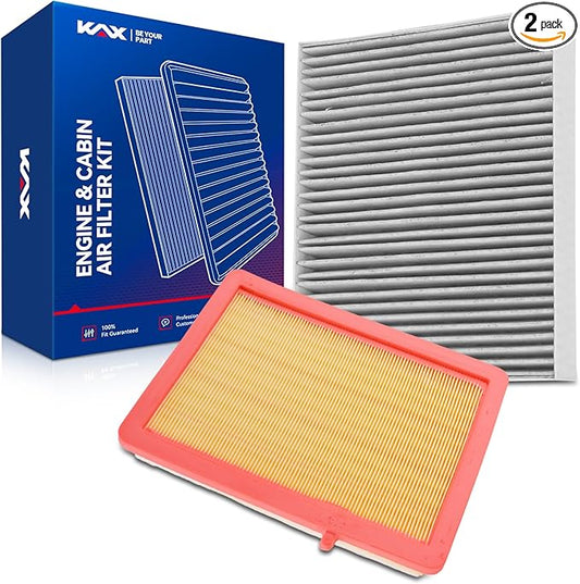 KAX Engine & Cabin Air Filter Kit, Replacement for Chevrolet Equinox 2018-2026, GMC Terrain 2018-2026, Replace# CA12260 CF11966