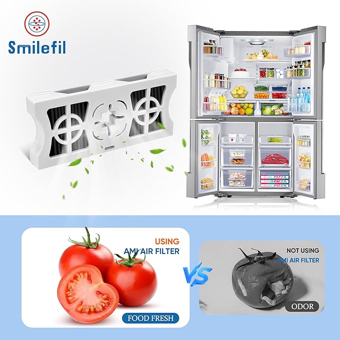 Smilefil 6 Pack AF-1 RAF-1 Replacement Refrigerator Air Filter Fits for Frigidaire FRGPAAF1 PureAir Air Filter AF-1, FRGPAAF1, RAF-1