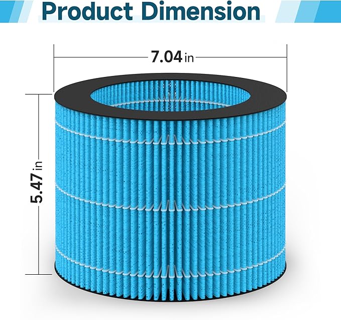 2 Pack MistAire Eva Replacement Filter Compatible with Pure Enrichment MistAire Eva - Mist-Free Evaporative Humidifier (2.8L) (Model: PEHUMEVA)