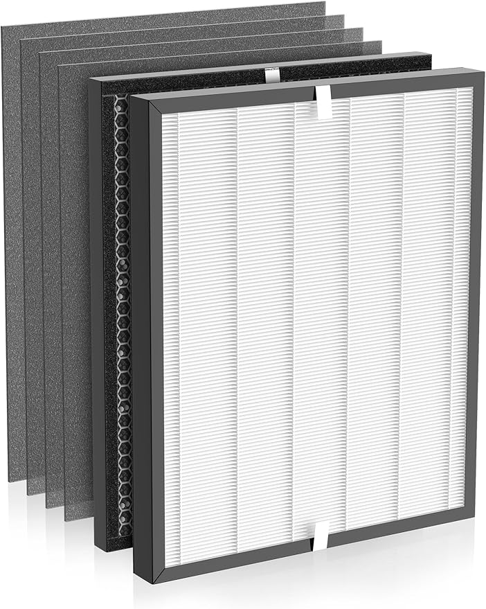 3000 Replacement Filters Compatible with Air Doctor 3000 Air Purifier – 1 Premium Efficiency Filter + 1 Activated Carbon/VOC Filter + 4 Pre-Filters (Not Compatible with 3500)