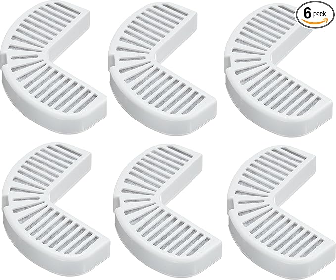 Pioneer Pet Replacement Filters for Ceramic and Stainless Steel Fountains, (6 filters)