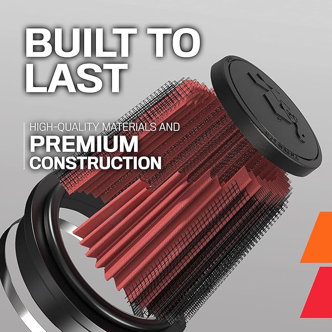 K&N High-Flow Original Lifetime Universal Clamp-On Air Filter: High Performance, Premium, Washable: Flange Diameter: 4 In, Filter Height: 7 In, Flange Length: 0.625 In, Shape: Round Tapered, RF-1015