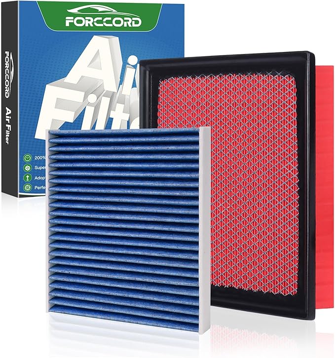 Cabin & Engine Air Filter Kit Fit for Dodge Durango 2011-2026, Jeep Grand Cherokee 2011-2022, Grand Cherokee WK 2022 Activated Carbon Cabin Filter Replacement CF11183 CA10755 Car Accessories