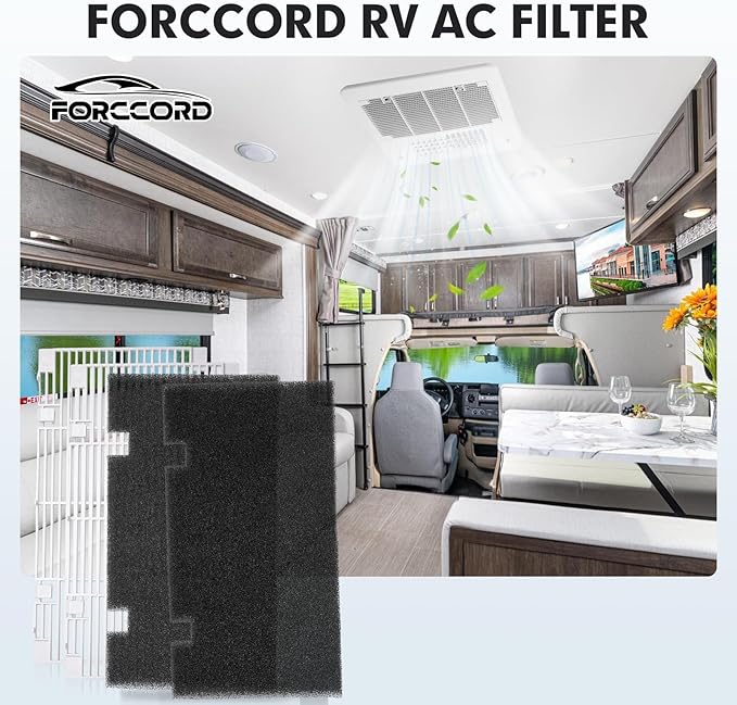 2-Pcs Air Conditioner Grille For RV A/C Conditioner Ducted Air Grille Duo-Therm Air Conditioner Grille Replacement 3104928.019 RV Interior Parts & Accessories with Air Filter Pad