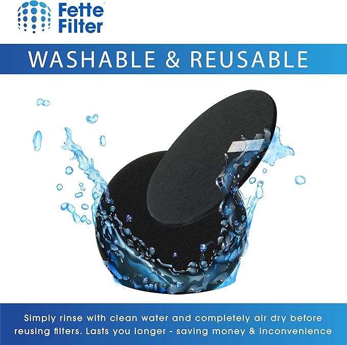 Fette Filter 4 Pack Replacement Filters for Bissell Vacuums Compatible with SurfaceSense MultiClean 3418, Pet Hair Eraser Turbo 3774F, PowerLifter 3404, and More. 4Pre-Motor Filters
