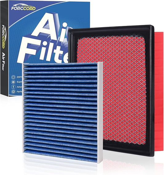 Cabin & Engine Air Filter for Silverado 1500/Sierra 1500 (2014-2018), Silverado 2500 HD/Sierra 2500HD 6.0L (2015-2019), Suburban/Tahoe/Yukon (2015-2020) Replace#CF11809 CA8755A (Not for 6.6L)