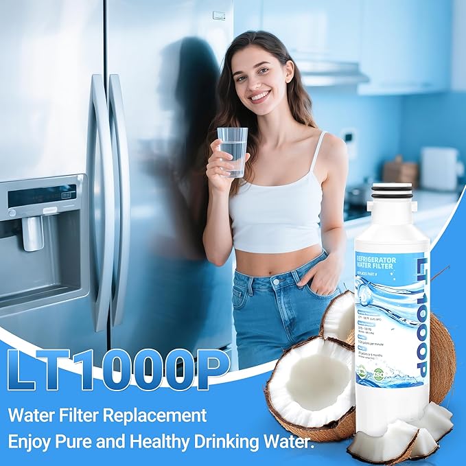 ADQ747935 LRMXS2806S AGF80300704 LMWC23626S Water Filter for LG lt1000p - 6 Month Replacement LT1000P/PC/PCS ThinQ, RWF4700AC LHFS28XBS LMXS28626S LMWS27626S LRFLC2706S LFXS26596S, LT120F Air Filter