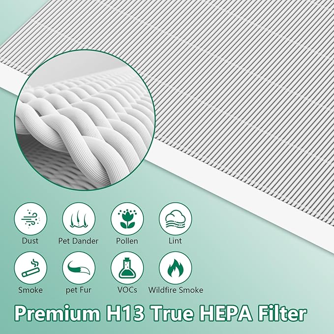 2 Pack C545 True HEPA Replacement Filter S Compatible with C545 Air Purifier, Replaces for Winix Filter S 1712-0096-00