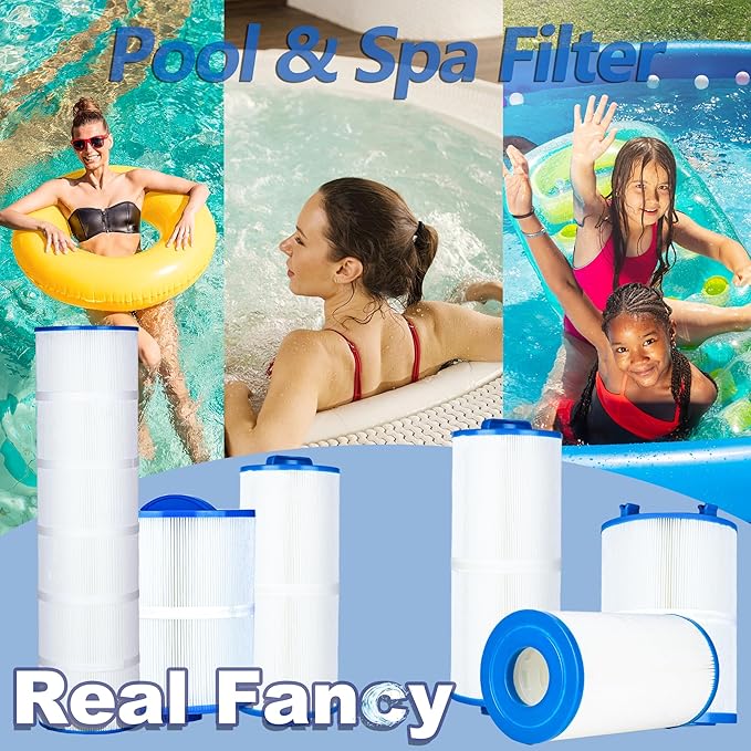 PCC130 Pool Filter Cartridges Replaces Pentair CCP520, Unicel C-7472, Filbur FC-1978, FC-6475, Clean and Clear Plus 520, 817-0143, 178585, 4 X 125 Sq. Ft. L x OD: 32 1/16"x 7", 4 Pack