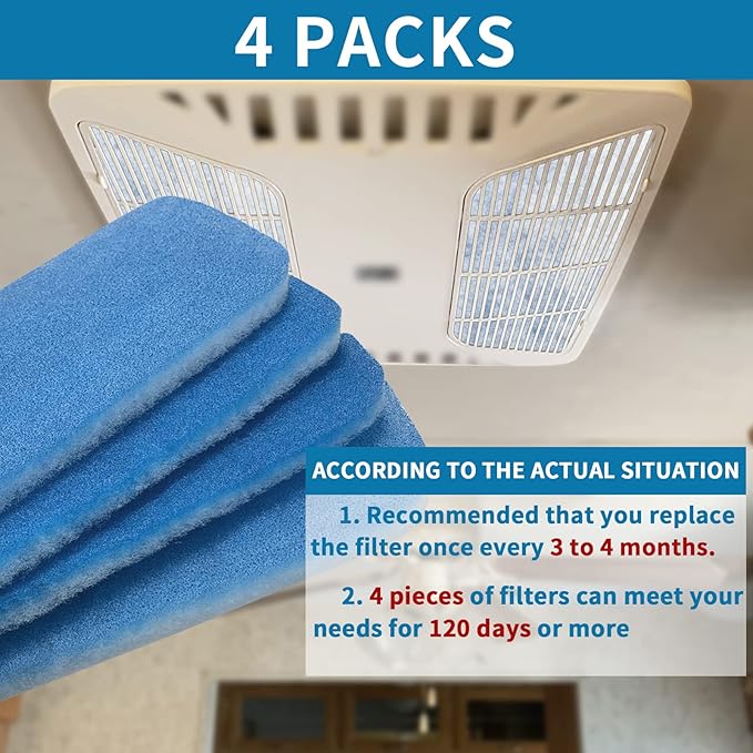 Tikfoam RV AC Filter 6x 16 RV Air Filters for Air Conditioner Vent, MERV 6 AC Filter 4 Filters