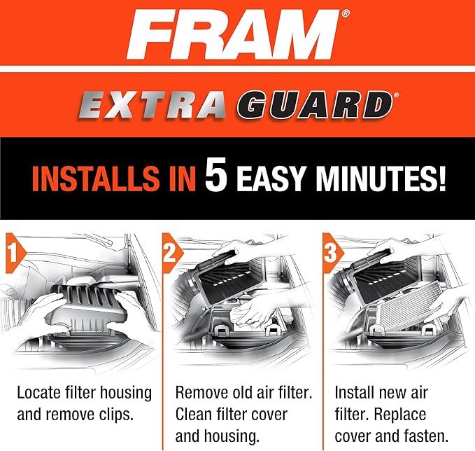FRAM Extra Guard CA4309 Replacement Engine Air Filter for Select Infiniti, Nissan, Saab and Subaru Model Years, Provides Up to 12 Months or 12,000 Miles Filter Protection