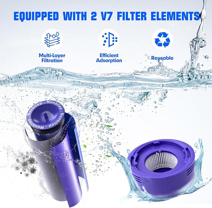 Bonacell Upgarded 7.0Ah Li-ion Replacement for Dyson V7 Battery 21.6V Compatible with SV11 V7 Animal/Motorhead/Trigger, Absolute Handheld Vacuum Cleaners 229687 225403 Cordless Vacuum