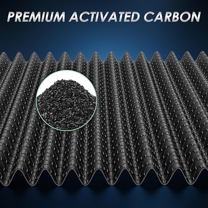 Certified MERV 13 Cabin Air Filter with Activated Carbon, CF11182 for Honda Civic/Clarity/CR-V/CR-Z/Fit/HR-V/Insight, Acura RDX/TLX/MDX/Integra.