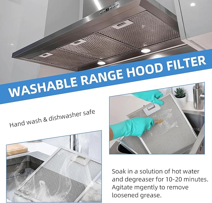 2pcs 12.63X10.23inchs Range Hood Filter Grease Filter Extractor Ventilation Aluminium Aspirator filter Mesh 320x260x9mm