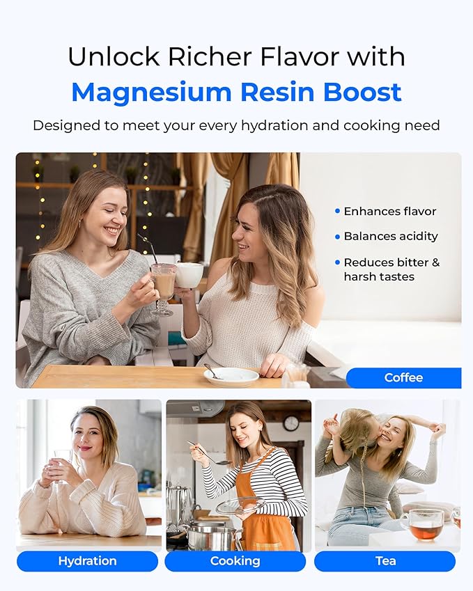 [Original] Waterdrop PF-01MG Magnesium Water Filter Replacement for Waterdrop Pitcher and Dispenser, Reduces Chlorine, Odors, Improved Coffee Taste, Last Up to 2 Months or 100 Gallons, 1 Pack