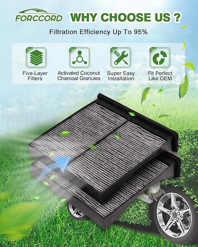 Engine & Cabin Air Filter Combo Fit for Forester (09-18), Impreza (08-16), XV Crosstrek (13-15),Crosstrek Gas (16-17),WRX (15-21),WRX STI (15-18) Replace#CF10930 16546AA090 Car Accessories