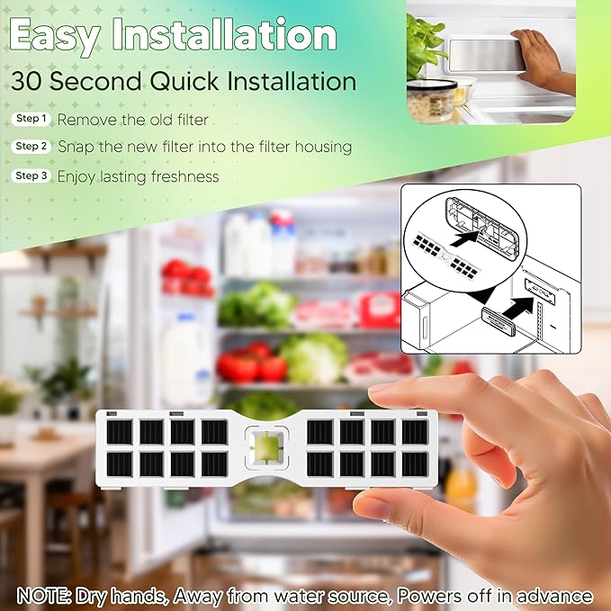 FRGPAAF2 Refrigerator Air Filter Replacement For Frigidaire FRGPAAF2 PureAir AF-2 Air Filter FRFC2323AS, FRFC232LAF, FRFC233LAF, Replaces Part 4977184 AP7194838 PS16745923 EAP16745923,3 Pack