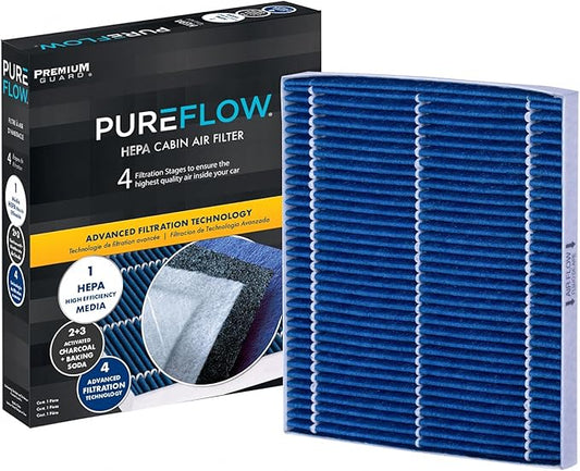 PureFlow HEPA Cabin Air Filter PC4684HX | Fits 2023-2024 Hyundai HB20S, HB20, 2012-2017 Accent, 2006-2017 Kia Rio, 2011-2016 Sportage, 2010-2015 Hyundai Tucson, 2012-2017 Veloster