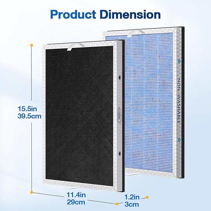 4 PACK MSA3/MSA3S HEPA Replacement Filter Compatible with Membrane Solutions MSA3 and MSA3S Device, 3-Stage HEPA Filter, 4 Pack