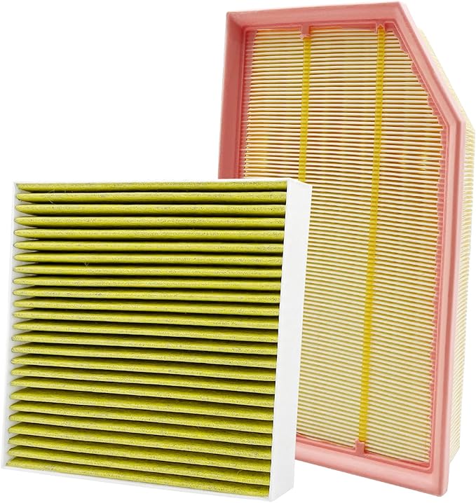 Capume 2PCS Cabin Engine Air Filter Kit JM683JM2373 Fits for 2020-2025 Gladiator 3.6L,2018-2025 Wrangler 2.0L/3.6L/Hybrid, CF12450,CA12373,68257030AA,68301863AA