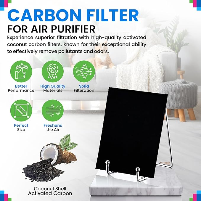 Bagean HPA100 Carbon Pre Filter A Compatible with Honeywell Air Purifier Filter Replacement - Fit HPA100 HPA5100B HPA3100B Series - Activated Prefilter A Absorbs Odor & Filters Freshen the Home (4-Pk)