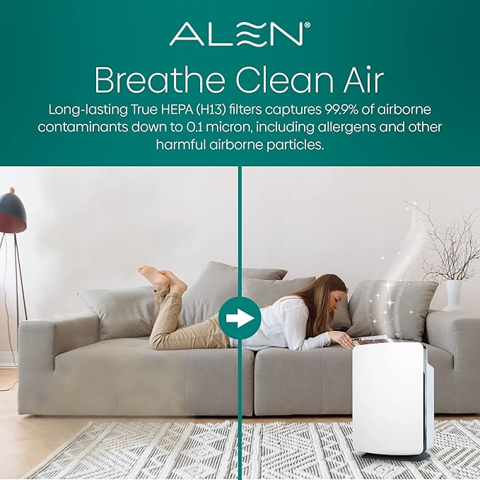 Alen Classic Replacement Air Filter for BreatheSmart Classic — True HEPA Filter to Remove Dust, Pollen and Small Particles — Air Cleaner for Allergy and Asthma Suffers — 1 Filter
