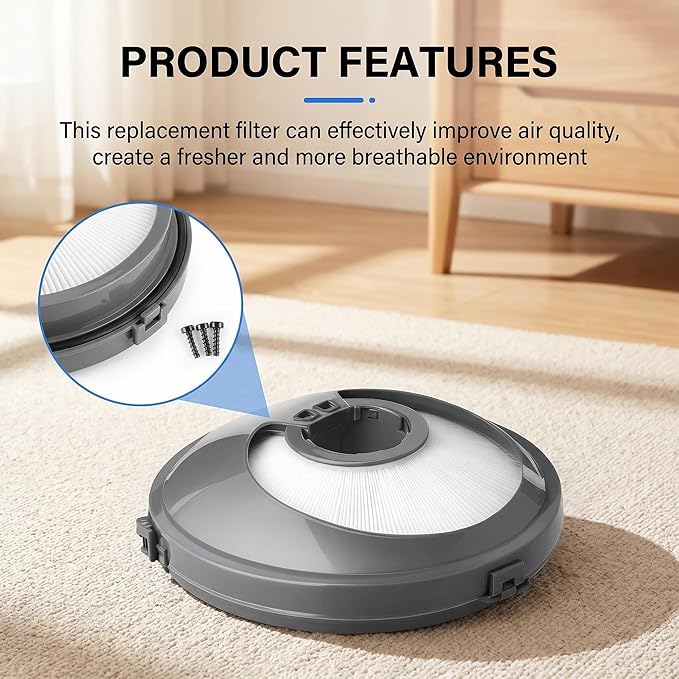 2 Pack Post Motor Filter for Dyson DC75 Cinetic Big Ball DC77 UP14 Animal Carbon HEPA- Replacement Part 966977-01 966516-01 966738-02 Filter Exhaust Motor Assembly w/Screws